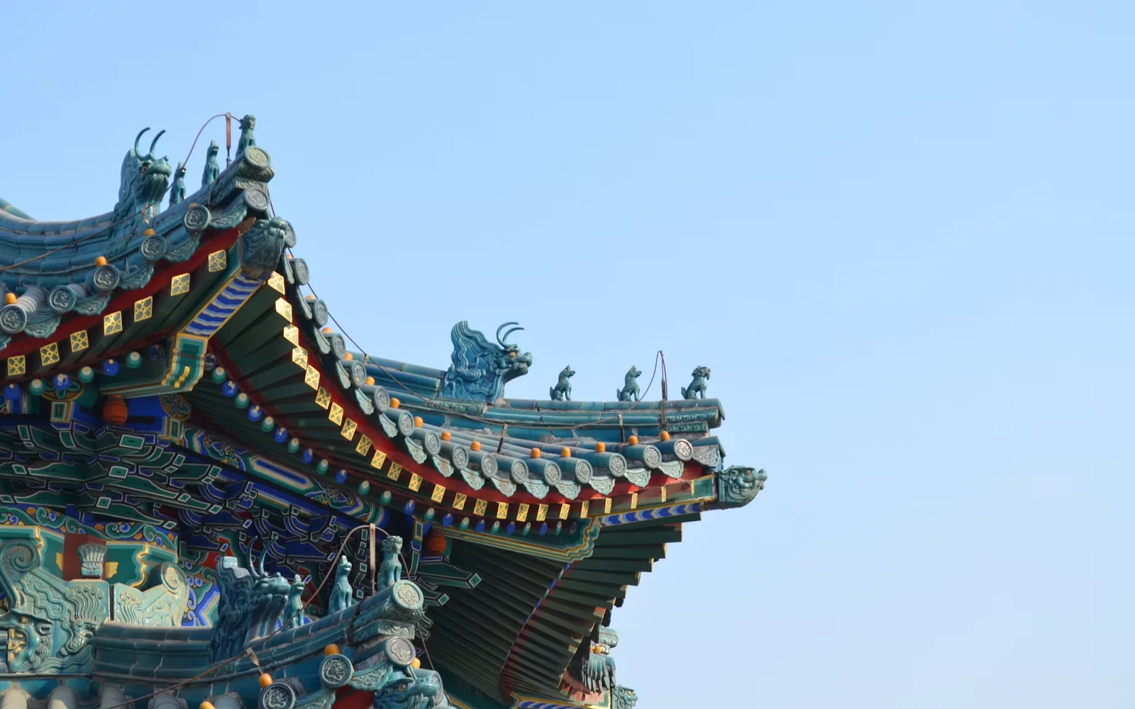 Ornate roof at the Forbidden City in Beijing